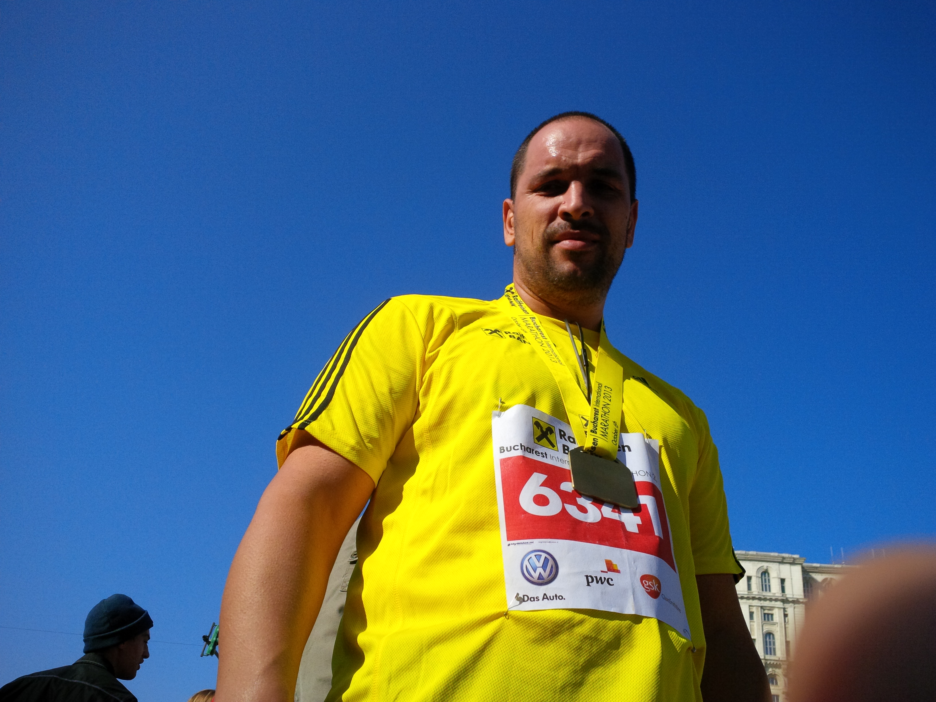 Emilian Nedelcu - dupa finish la Semimaratonul Bucuresti